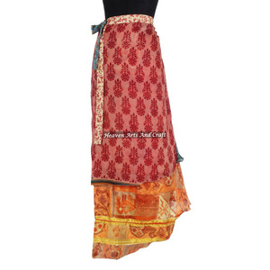 Designer Print Wrap Long <b>Skirt</b> <b>Boho</b> Stylish Multi Color Summer Wear Comfortable Fashion <b>Boho</b> Hippie Free Size Gypsy Women Ladies - Product Image 2
