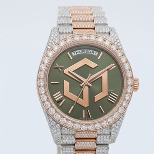 Reloj de Pulsera de Cuarzo de Lujo con Diamantes de Imitación Moissanite, Estilo Hip Hop, para Hombre, Poligonal, Analógico - Product Image 1