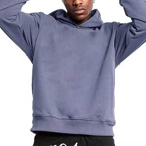 100% Cotton <b>Blank</b> Thick Woven Heavy <b>Weight</b> Oversized Custom Print Logo Eco-Friendly Spring Men's Hoodies & Sweatshirts - Product Image 4