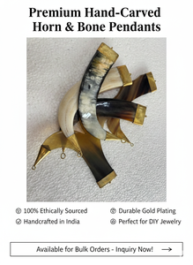 Colgante de Cuerno de Búfalo Natural, Amuleto de Hueso Chapado en Forma de Luna Creciente, Suministros para Fabricación de Joyería Tribal Boho Étnica, Negro Beige - Product Image 6
