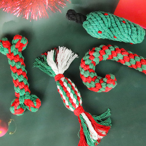 Offre Spéciale : Coffret Cadeau de Noël – Jouets Interactifs pour Chiens en Corde de Coton Ultra-Résistante aux Morsures, Idéaux pour l'Entraînement et la Stimulation Dentaire - Product Image 1