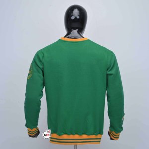 เสื้อสเวตเชิ้ตคอกลมสีเขียวสำหรับผู้ชาย ปักลายแบบแอพพลิเคชั่น ทรงปกติ ผ้าฟลีซ แขนยาว พิมพ์ลายตัวอักษร สวมใส่สบายๆ สำหรับฤดูใบไม้ร่วง - Product Image 5
