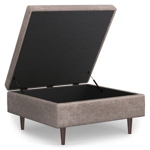 Shay Mid for Century Pouf Contenitore Grande Quadrato, Elegante Tavolino da Caffè e Sgabello - Product Image 2
