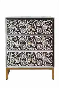 Mesa Consola Moderna Tradicional Hecha a Mano con Incrustaciones de Hueso y Rayas, en Madera Gris para Entrada, con Taburete para Uso Doméstico - Product Image 5