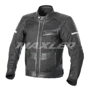 Veste en cuir d'hiver toutes saisons pour hommes, homologuée CE, équipement d'équitation durable pour motard, coupe-vent, coussin protégé de grande taille, vêtements de course automobile - Product Image 1