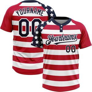 Custom Sublimation Softball <b>Jersey</b> Personalized <b>Baseball</b> Shirts Men Women 3D Sports Uniform Name Number Two Button Design Sets - Product Image 1