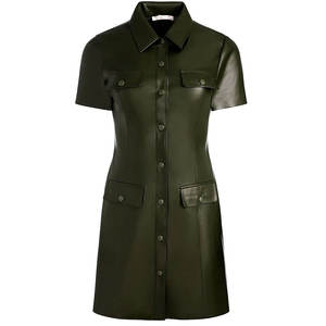 ชุดเดรสหนังแท้นุ่มสบายสำหรับผู้หญิง ทรงพอดีตัว วัสดุทนทาน ดีไซน์ทันสมัย เหมาะสำหรับทำงานและงานปาร์ตี้ - Product Image 1