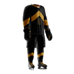 Uniforme de hockey sur glace d'hiver unisexe pour adultes, taille personnalisée, logo personnalisé, design personnalisé imprimé, stock disponible, 100% polyester, séchage rapide - Product Image 3