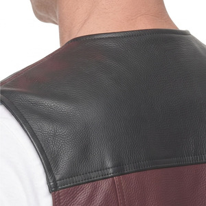 Chaleco de Cuero para Hombre al por Mayor, Chaleco de Cuero con Cuello en V para Hombre, Chaleco de Cuero con Botones para Hombre, Chaleco de Cuero para Hombre con Bolsillos - Product Image 5