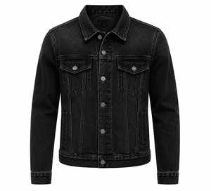 Veste en jean élégante pour homme, col montant, imperméable, respirante, coupe-vent, écologique, réversible, style streetwear décontracté - Product Image 3