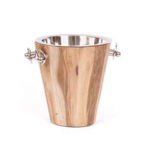 White Metal Ice <b>Bucket</b> With Lid Scoop Side Handles Galvanized Wine <b>Beer</b> Chiller Pail For Party Bar Hotel Home - Product Image 2