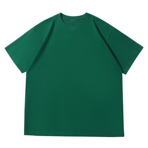 T-shirt unisexe à col rond en coton pur de qualité supérieure, coupe ample, couleur unie, taille européenne 260G, broderie personnalisée avec logo OEM - Product Image 2
