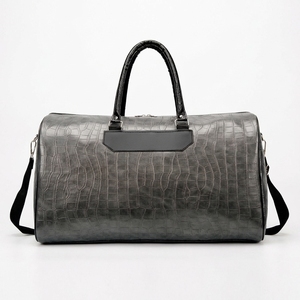 Women's PU Leather Duffel <b>Bag</b> Vintage Travel Weekender Sports <b>Overnight</b> <b>Bag</b> Zipper Closure Distressed Letter Design Fashion Carr - Product Image 6