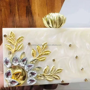 Nouvelle pochette en résine pour femme, sac à main, modèle d'amour, sculpture artisanale, couleur et taille personnalisées, tendance, fête, mariage, Europe - Product Image 1
