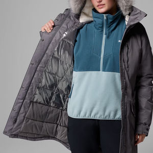 Vente en gros ELINE SPORTS – Doudoune parka d'hiver pour femme, coupe-vent, à capuche, col montant, manches matelassées en softshell - Product Image 3