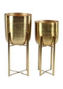 Home Decorative Indoor Outdoor Hammered Design Modern Big <b>Large</b> Metal Garden Plant <b>Flower</b> <b>Pots</b> & Planter - Product Image 2