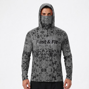 Camisetas de Pesca para Hombre con Protección Solar, Diseño Sublimado en Tela 100% Poliéster, Manga Larga y Capucha - Product Image 1