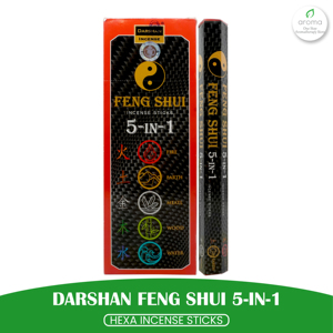 Incienso Darshan Feng Shui 5 en 1 Hexa Bamboo Ecológico 100% Natural, Varillas de Incienso para Aromaterapia y Uso Religioso, Incienso Indio - Product Image 1