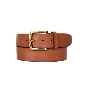 Ceinture large décontractée en cuir véritable marron vintage, faite à la main, avec boucle ardillon en alliage, vente en gros de luxe - Product Image 1