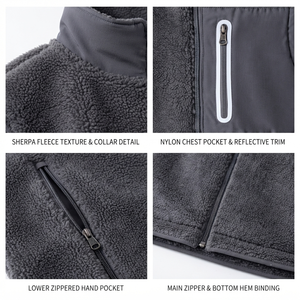 Gilet polaire d'hiver pour homme, sans manches, imperméable, respirant, en polyester écologique, pour temps froid, à bas prix. - Product Image 3