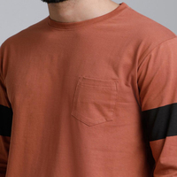 Camiseta de Manga Larga Lisa para Hombre, Diseño Sencillo, Venta al por Mayor, Ropa Masculina de Alta Calidad, Cuello Redondo