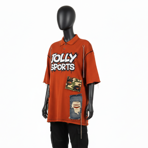 Polo de Algodón GSM Premium Transpirable para Mujer, Estilo Urbano con Paneles de Patchwork, Polo Personalizado con Logotipo por Transferencia Térmica - Product Image 5