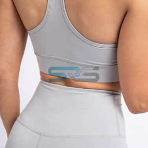 Ensemble de sport yoga 2 pièces pour femme, short taille élastique respirant coupe ajustée en tissu intelligent, idéal pour la course décontractée - Product Image 1
