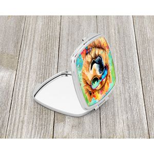 Compact Folding Handheld Makeup <b>Mirror</b> for Women and Girls Chow Chow Hippie Dawg Decorative Travel <b>Mirror</b> <b>Pocket</b> Gift Idea - Product Image 2