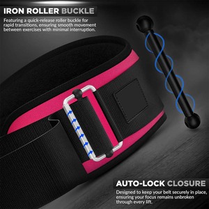 Fitness Equipment Waist Belts with Leather Base Fabric Workout Gym Accessory Premium Neoprene <b>Weight</b> Lifting <b>Training</b> Belts - Product Image 3