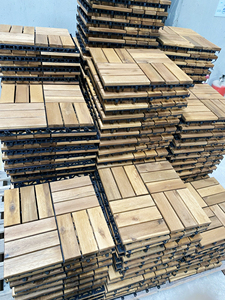 Viet Wood Eco-friendly Waterproof Anti-Slip Vietnam Acacia Wood <b>Interlocking</b> Outdoor Floor <b>Tiles</b> Contemporary Design Matt Finish - Product Image 5