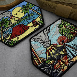 En gros : Écussons brodés pour vêtements, thermocollants, badges appliqués ronds, avec support auto-agrippant, écussons de moral pour sacs à dos et casquettes - Product Image 1