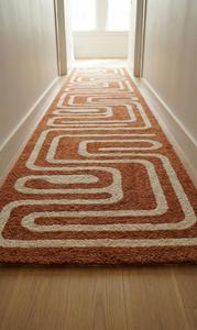 Alfombra de Lana Tufted Hecha a Mano de Primera Calidad, Antideslizante, de Pelo Medio, con Diseño Moderno Abstracto de Laberinto, Suave y Lujosa para Sala de Estar y Dormitorio - Product Image 4