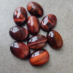Ojo de Tigre Rojo Natural, Grado AAA, Corte Ovalado, Cabujón, Parte Posterior Plana, Calibrado, Piedra Preciosa Suelta, Certificado por Terceros - Product Image 6