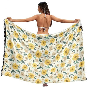 Summer Wear New Printed Beachwear Sarongs Wholesale Factory Prices Women's Sarong <b>Wrap</b> Cover Up in Bulk Quantity - Product Image 1