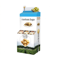 Présentoir de sol en carton personnalisé avec logo, bac de présentation alimentaire, présentoir de comptoir en carton ondulé, présentoir POP pour supermarché