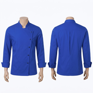220 GSM Cotton Polyester <b>White</b> <b>Chef</b> Uniform Double Breasted Custom Embroidery Print Restaurant Wear - Product Image 4