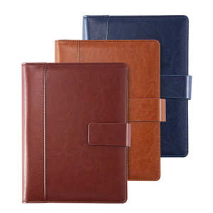 Carnet à anneaux en cuir PU de qualité supérieure, très résistant, avec boucle magnétique, couverture rigide, origine Inde - Product Image 1
