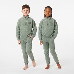 Conjunto Deportivo Unisex de Dos Piezas, Lavado Ácido, Cierre de Cremallera, Color Verde Salvia Sólido, Largo Completo, Alta Calidad, Venta al Por Mayor - Product Image 4