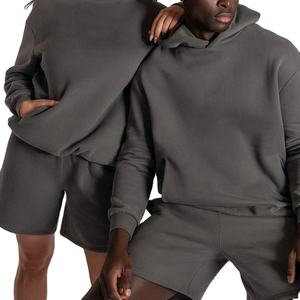 Sudaderas con Capucha Personalizadas de Primera Calidad, Gruesas, Extra Grandes, con Hombros Caídos, 100% Algodón, Felpa, Diseño Sólido, Tejidas, con Bolsillos Laterales - Product Image 3