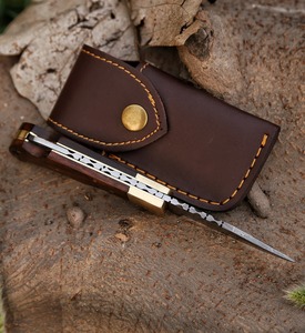 Cuchillo Plegable de Bolsillo de Acero de Damasco de Grado Industrial BA Enterprises, Longitud Personalizable, 1 Año de Garantía - Regalo para Bodas - Product Image 4