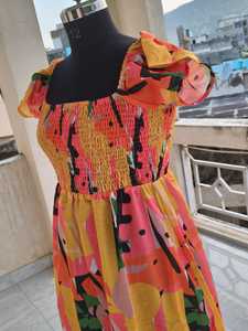 Vestido Maxi de Algodón Estampado Cómodo y Ligero para Mujer, Estilo Ajustado y Evase, Vestido Casual para Playa o Fiesta, Venta al Por Mayor - Product Image 2