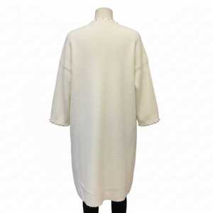 Manteau cardigan long en maille blanc nacré Jack and Jill, style duster, ouvert sur le devant, élégant, chaud, pour femme - Product Image 2