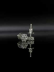 Pendientes con Forma de Flor y Racimo de Diamantes Moissanite, Plata 925, Joyería Clásica para Uso Diario de Mujer - Product Image 2