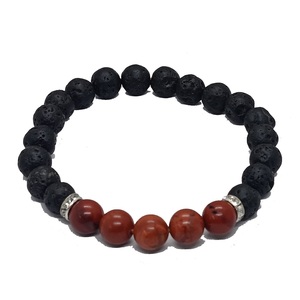 High quality Lava Red jasper Crystal Gemstone Bead Bracelet Fashion Charm Jewelry for Men Women for Energy Meditation Gift - Product Image 2