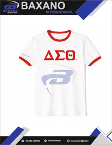 Camiseta Delta Sigma Theta Sorority, Cuello en Contraste Blanco y Azul Estampado, 100% Algodón Transpirable, Estilo Urbano, Camiseta DST Sorority - Product Image 4