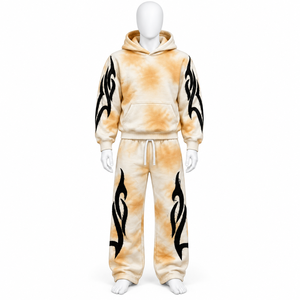 Manufacture Custom Made Fashionable 2-Piece Winter Wear Heavyweight Hooded Oversized Hoodie & Jogger <b>Sweatpants</b> <b>Set</b> - Product Image 1