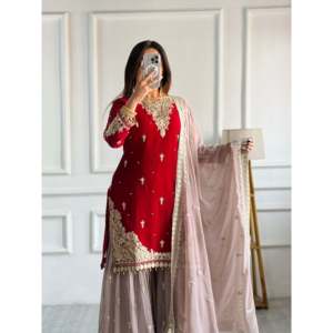 Conjunto de Top Plazzo Dupatta para mujer - Product Image 1