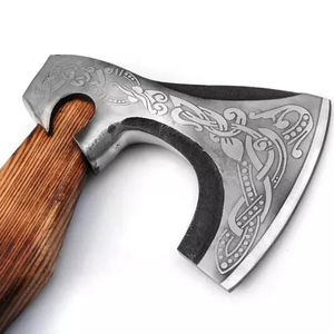 Hache de bûcheron artisanale LEGACY BLADES en acier à haute teneur en carbone de qualité industrielle avec manche en bois pour l'extérieur - Product Image 6