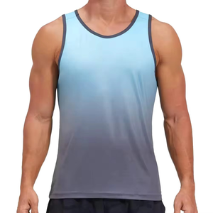 Débardeur Homme INDEX APPAREL à Blocs de Couleurs, Col Rond, Décontracté, Respirant, en Tricot, Noir Orange - Product Image 4