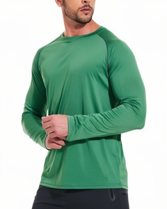 <b>Men</b> Long Sleeve T Shirt 100% Cotton Crew Neck Knitted Jersey Solid Casual Tee Custom Logo - Product Image 5